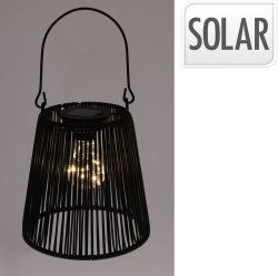 Solarlampe Metall schwarz