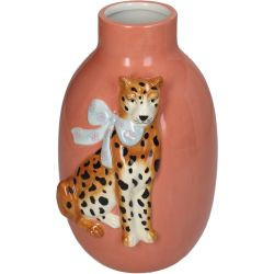 Vase Leopard beige 14,2x11,5x21,2cm