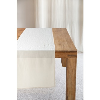 Tischläufer Baumwolle creme 40x160cm