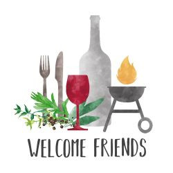 Serviette Grill & Friends 33x33cm