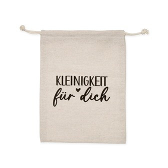 Geschenkbeutel KLEINIGKEIT für dich natur/schwarz