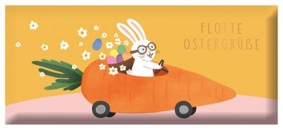 Schoko Ostern Flotte Ostergrüße Goldveredelung 30g