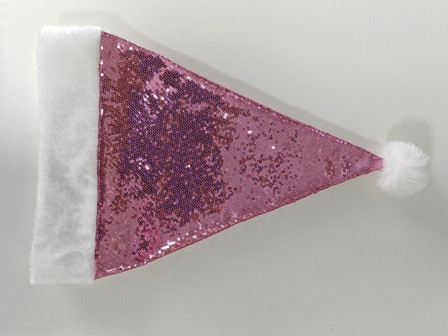 Mütze Xmas mit Pailetten rosa