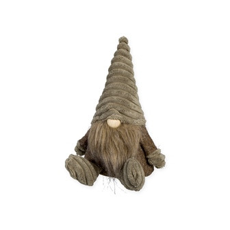 Figur Wichtel Cord/Filz grün/braun