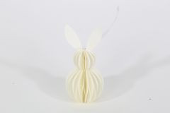 Hänger Hase Papier weiß 15cm