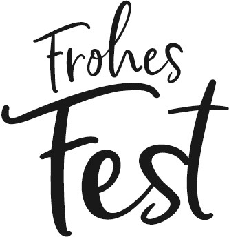Stempel Frohes Fest 3cm ø