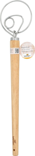 Teigrührer mit 1 Schlaufe, 34cm, aus Edelstahl mit Griff