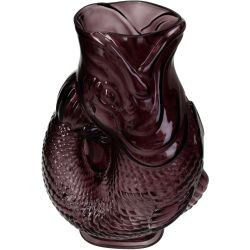 Vase Fisch Glas lila 20,5x13x30cm