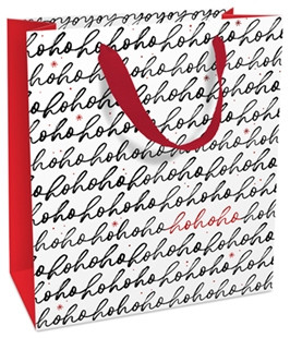 Geschenktasche 18x21x8cm Hohoho Lettering