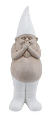 Zwerg creme/weiß 15x17x45cm