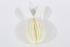 Hänger Hase Papier weiß 17cm