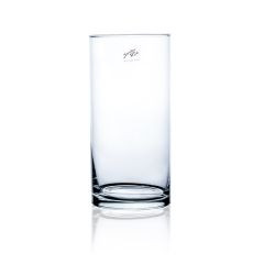 Vase zylindrisch Glas klar 25x12cm