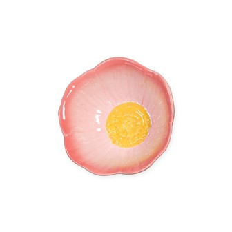 Schale Blüte Porzellan pink/gelb