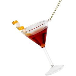 Hänger Glas Cocktail Sommer rot 11,5cm
