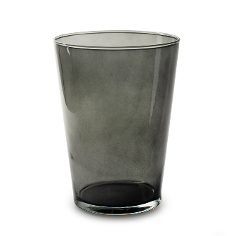 Vase konisch Glas smoke 20x14cm