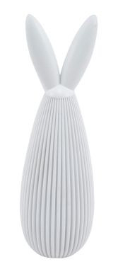 Hase geriffelt Poly weiß 9x9x28,5cm