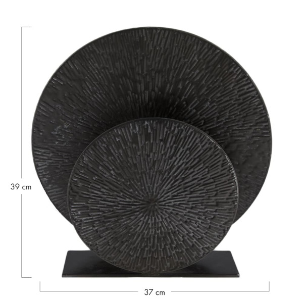 Tischlampe Metall schwarz 37x8x39cm