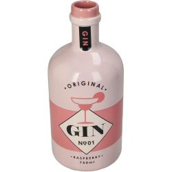 Vase Gin Flasche Pink 9,5x9,5x21,5cm
