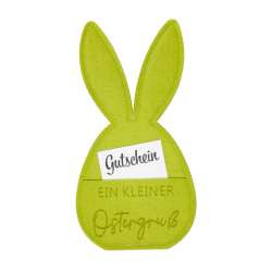 Täschchen Ostergruß Filz 13x25cm frühlingsgrün