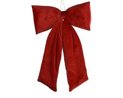 Schleife rot Polyester samt 9x48x80cm