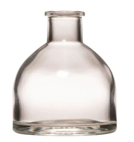 Vase Flasche Glas transparent 9x8cm