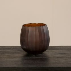 Vase Glas amber d15cm