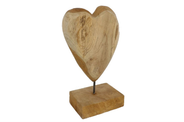 Herz Teak natur 15x20cm