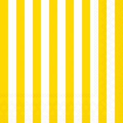 Serviette Stripes yellow 33x33cm