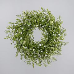 Blütenkranz auf Kunststoffbasis creme 30cm