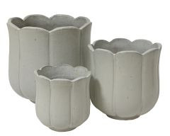 Topf Terracotta weiß 42x42,5cm indoor/outdoor