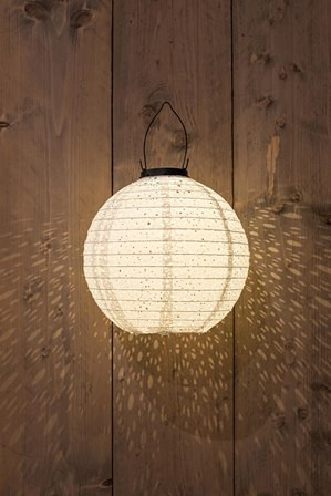Solar Lampion Marrakesch 25cm weiss