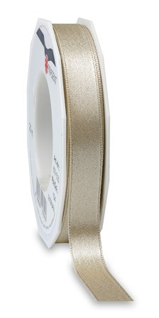 Band GLITTER SATIN 15mmx20m creme/gold