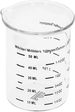 Messbecher 50ml, Glas