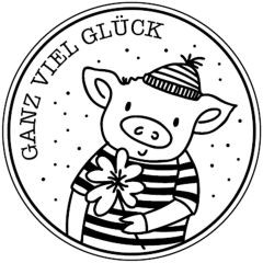 Stempel Schweinchen, 3cm ø