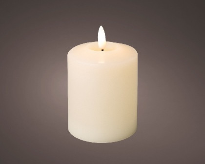 LED Kirchenkerze Indoor 7.50x11.50cm creme/warm weiss