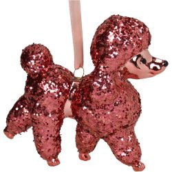 Hänger Poudel Plastik pink 9,5cm