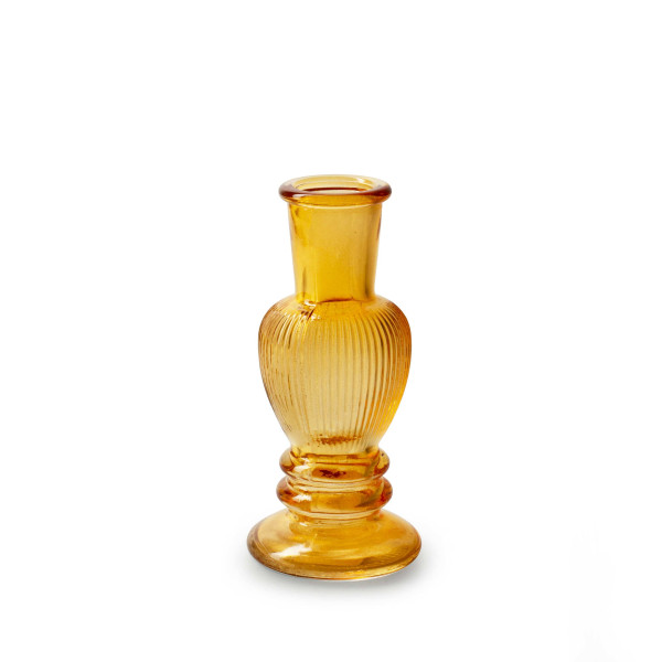 Kerzenständer Glas orange 12x5,5cm