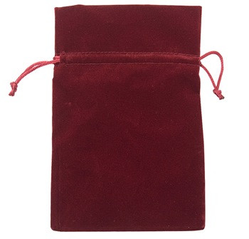 Samt-Säckchen kardinal 130mm 12Stück
