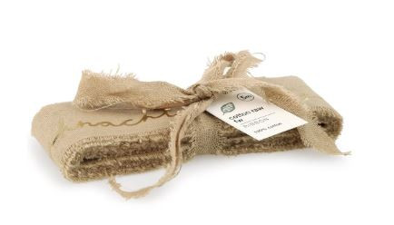 Band COTTON RAW FROHE WEIHNACHTEN 35mmx5m beige
