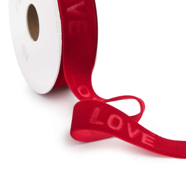 Band VELVET LOVE 25mmx5m rot