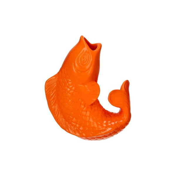 Vase Steingut neon orange 12,8x15,5x7cm