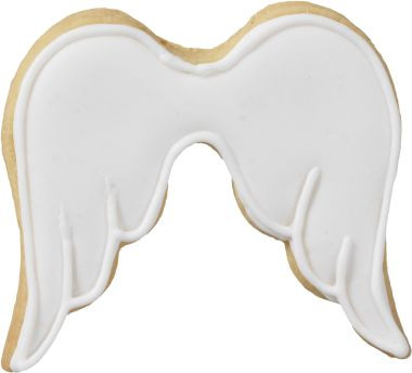 Ausstechform Feenflügel 7,5cm Edelstahl m. Innenprägung PG blau