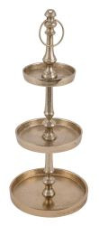 Etagere 3 Etagen Alu gold 16x16x41cm