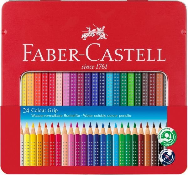 Faber-C. Farbstift Colour Grip 24er Metalletui