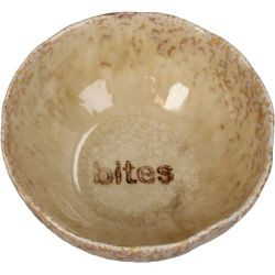 Schale Bites Steinzeug braun 15,5x15,5x6,5cm