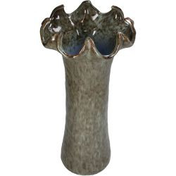 Vase Steingut braun 19,5x19,5x42cm
