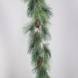 Kieferngirlande mit Zapfen grün160cm