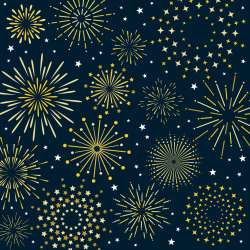 Serviette Cocktail 25x25cm Cocktail Firework midnight