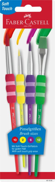 Faber-C. Pinsel 4er Set mit Softgriff