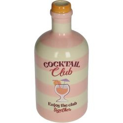 Vase Cocktailflasche Steingut 9,5x9,5x21,5cm